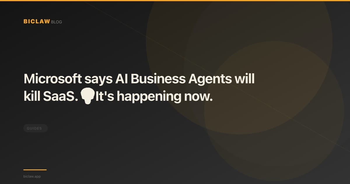 Microsoft says AI Business Agents will kill SaaS. đź’€ It's happening now.