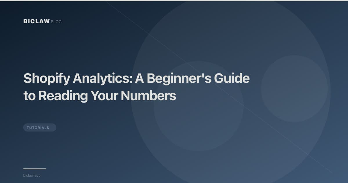 Shopify Analytics: A Beginner's Guide to Reading Your Numbers