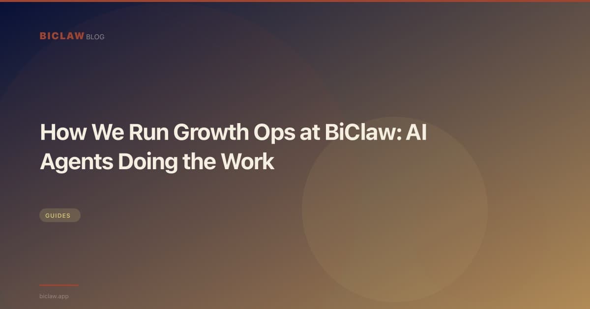 How We Run Growth Ops at BiClaw: AI Agents Doing the Work