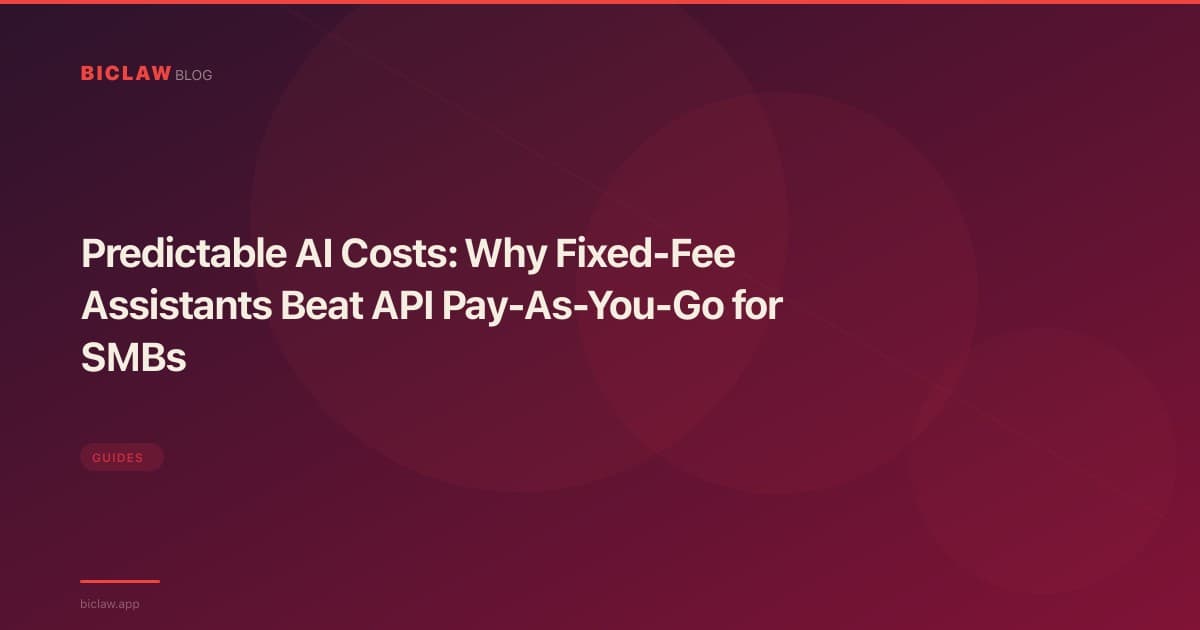 Predictable AI Costs: Why Fixed-Fee Assistants Beat API Pay‑As‑You‑Go for SMBs